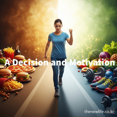 Making a decision and finding motivation to start an easy way to lose weight – choosing healthy habits over junk food