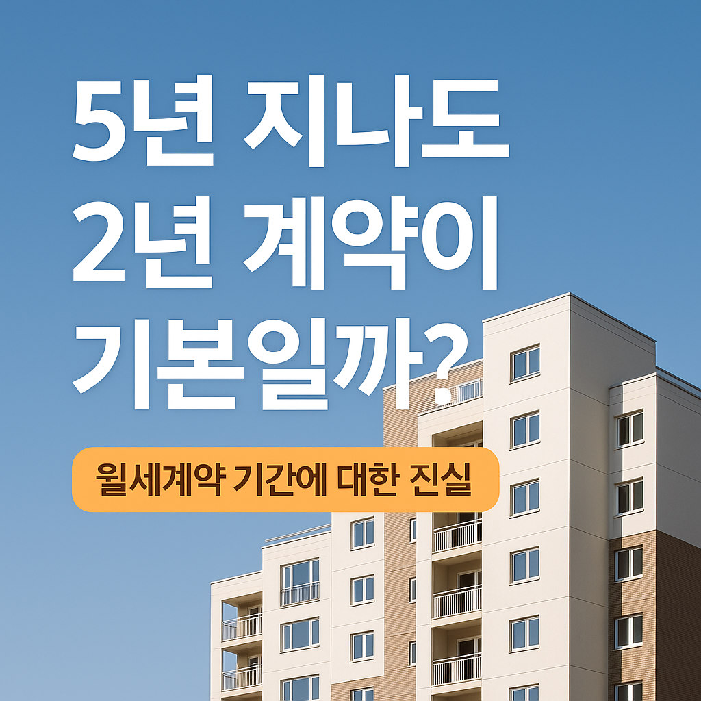 5년 지나도 2년 계약이 기본일까?