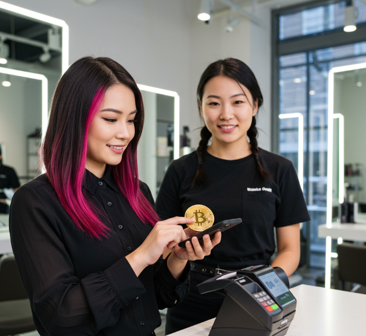 비트코인으로 미용실 결제