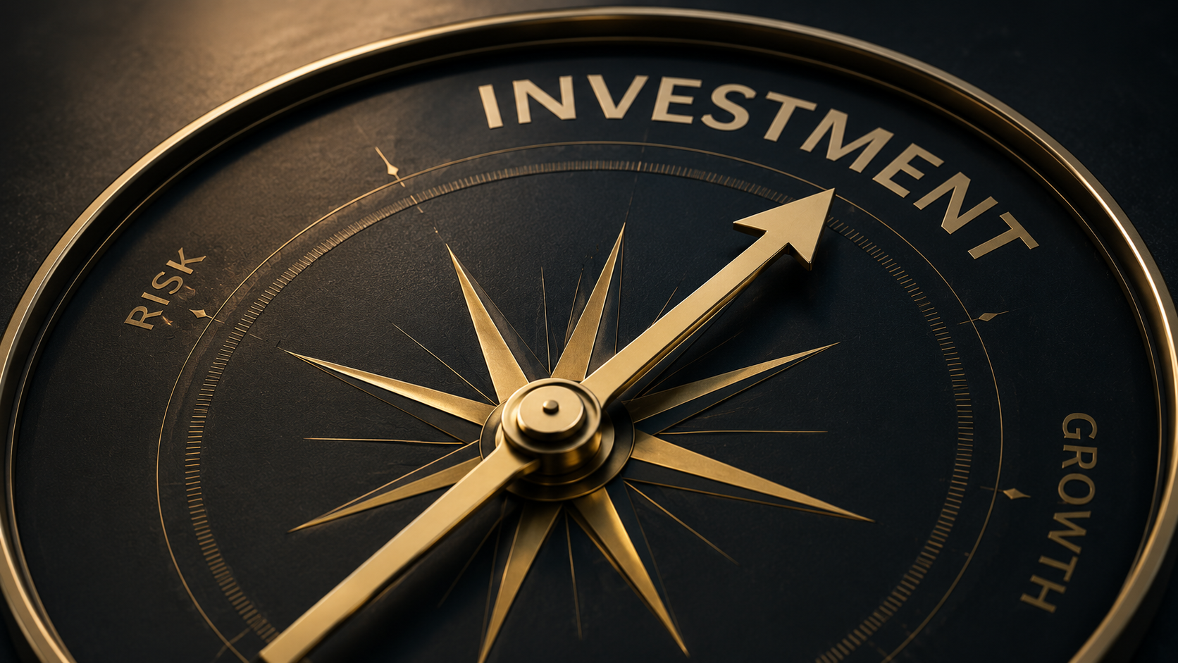 Investment compass representing strategic asset allocation and long-term investing in a high-interest-rate economy.