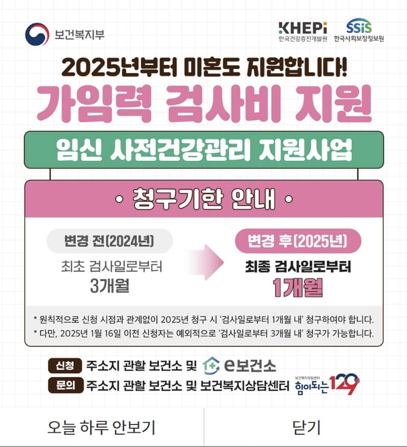 임신 사전건강관리 지원사업이란