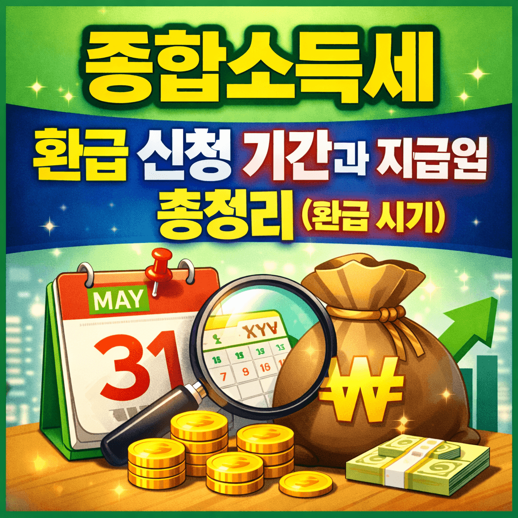 종합소득세 환급 신청 기간과 지급일 총정리 (환급 시기)