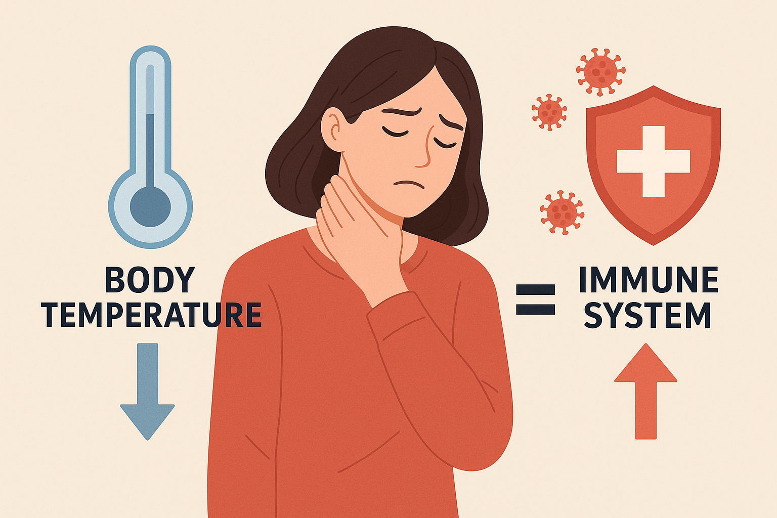 체온과 면역력의 관계를 나타내는 사진