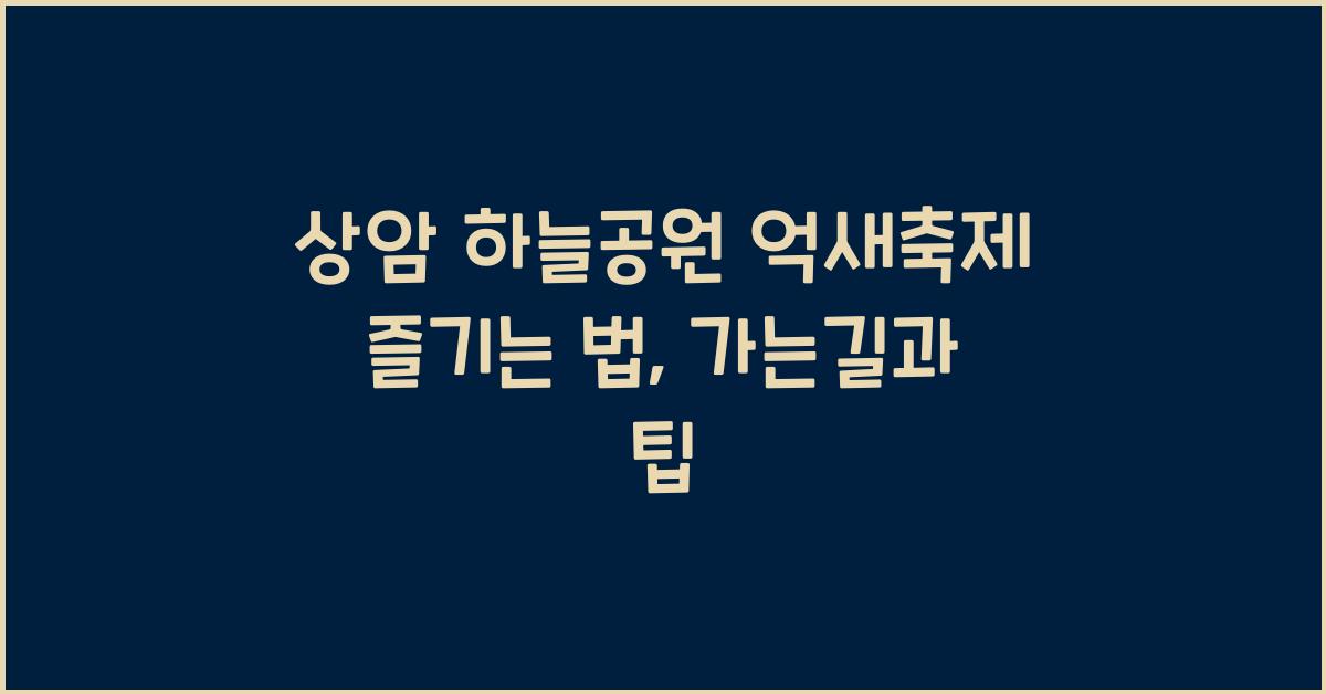 하늘공원 억새축제
