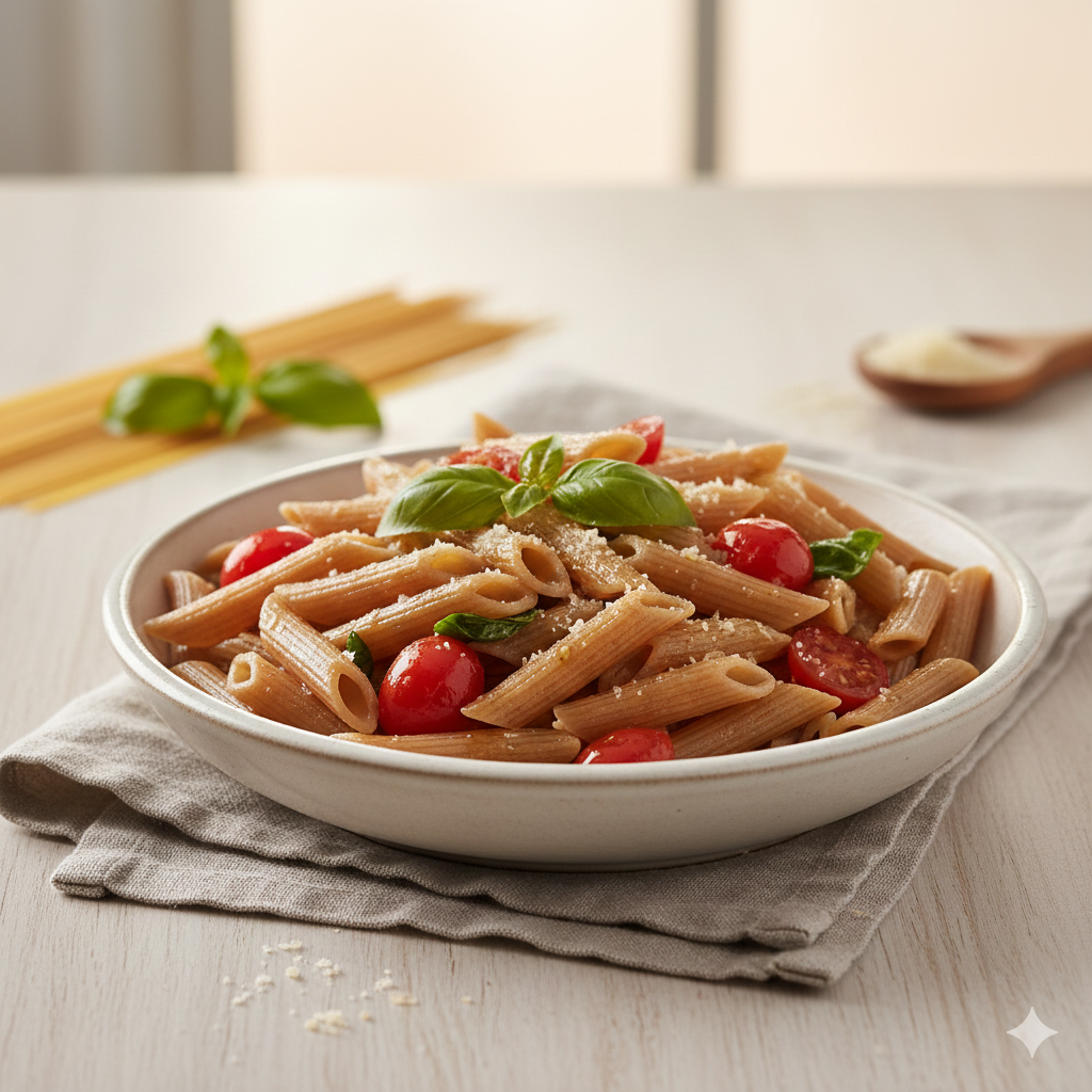 식이섬유와 비타민이 풍부해 당뇨 관리와 다이어트에 도움을 주는 통밀파스타