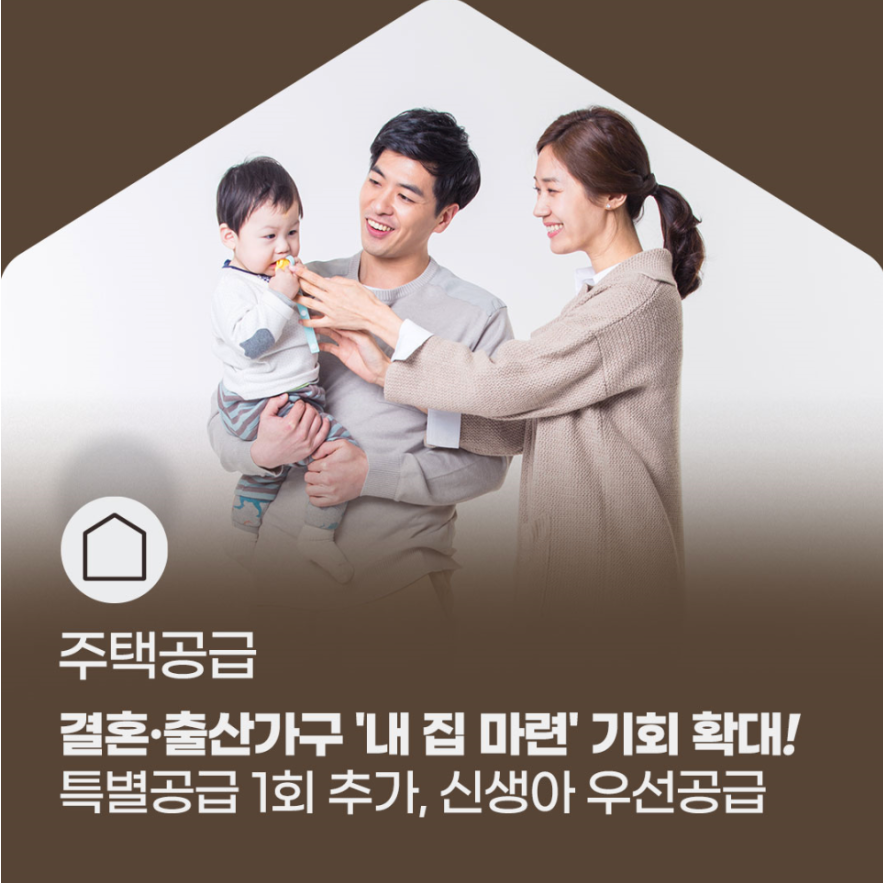 결혼·출산가구 '내 집 마련' 기회 확대! 신생아 가구 우선!!! 신청 방법