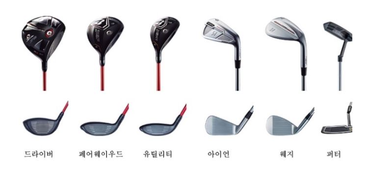 골프채 종류별 용도와 특성 사진
