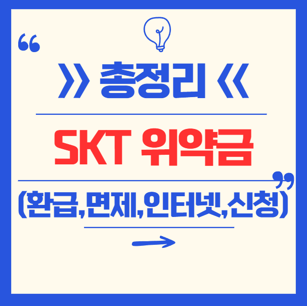 SKT 위약금 총정리 (환급, 면제, 인터넷, 기간, 신청 등)