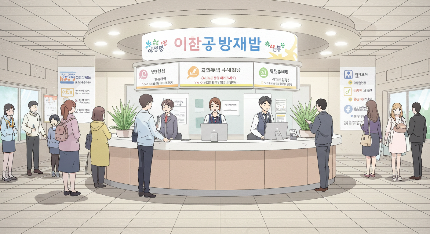 통합된 제도 안내 창구 모습