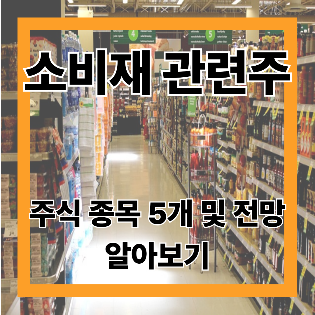 소비재 관련주 주식 종목 5개 및 전망