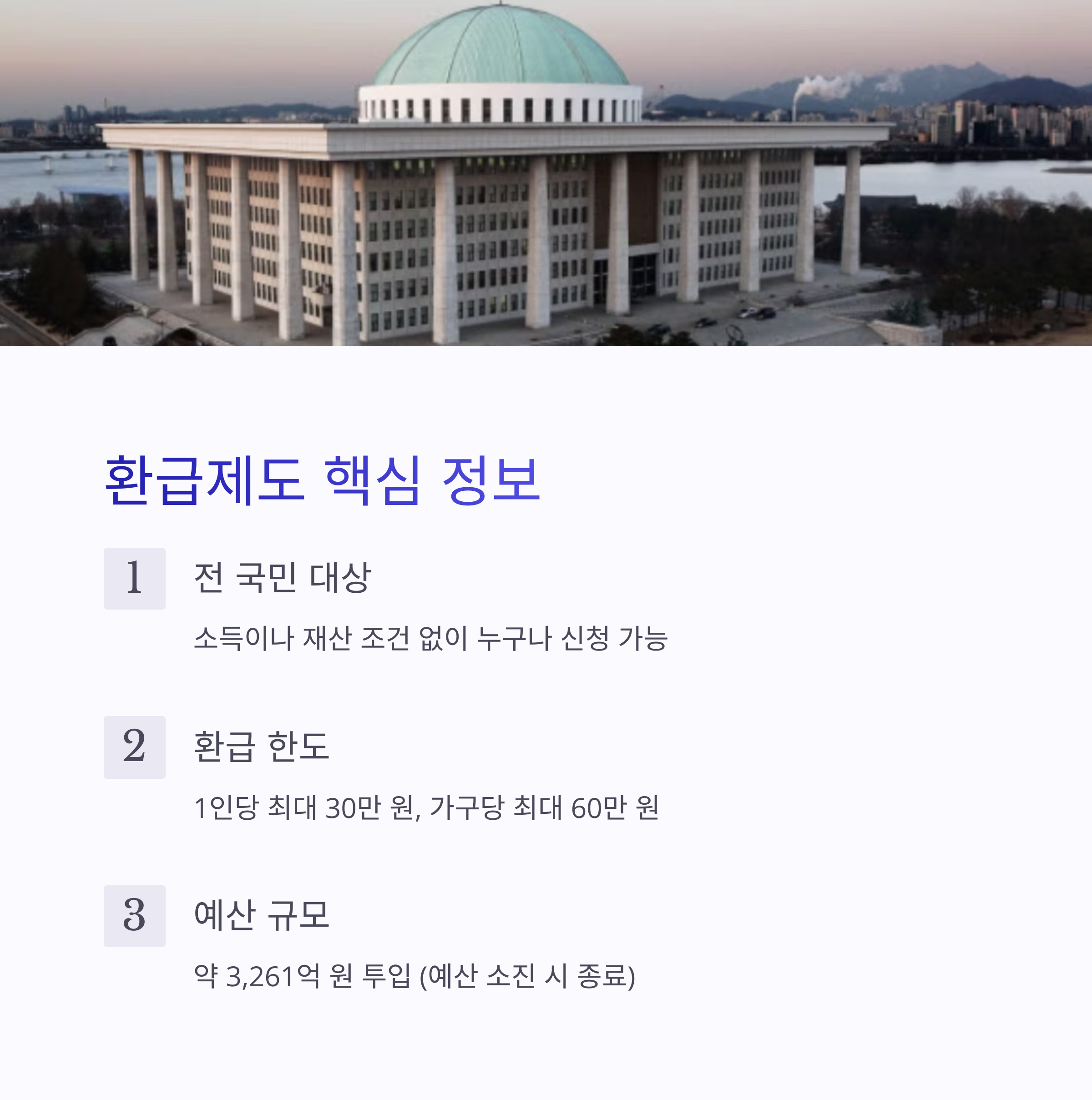 환급제도 핵심 정보