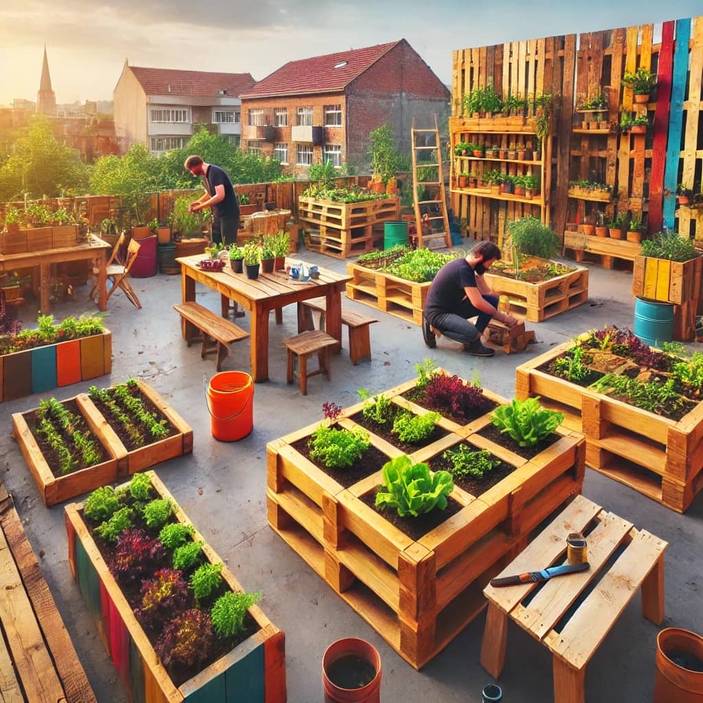 폐목재를 활용한 도시형 텃밭 꾸미기