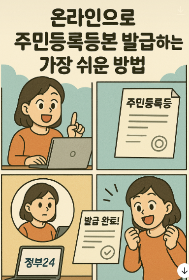 온라인으로 주민등록등본 발급하는법