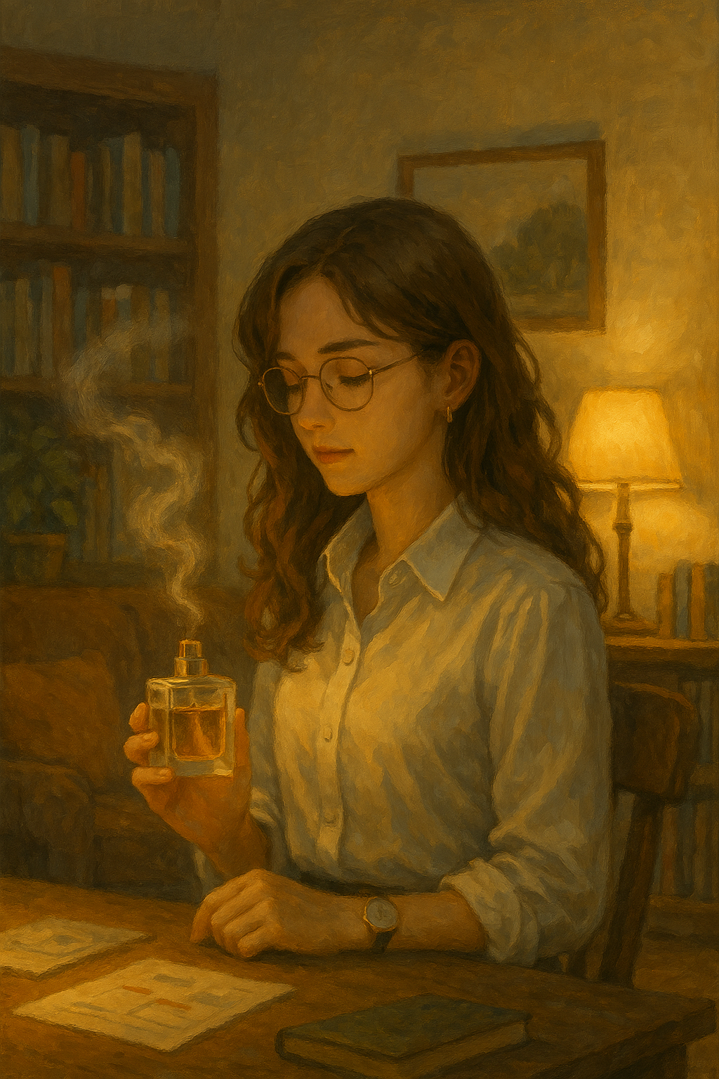 “기억과 향이 교차하는 공간 – 시간과 감정이 겹쳐진 장면”