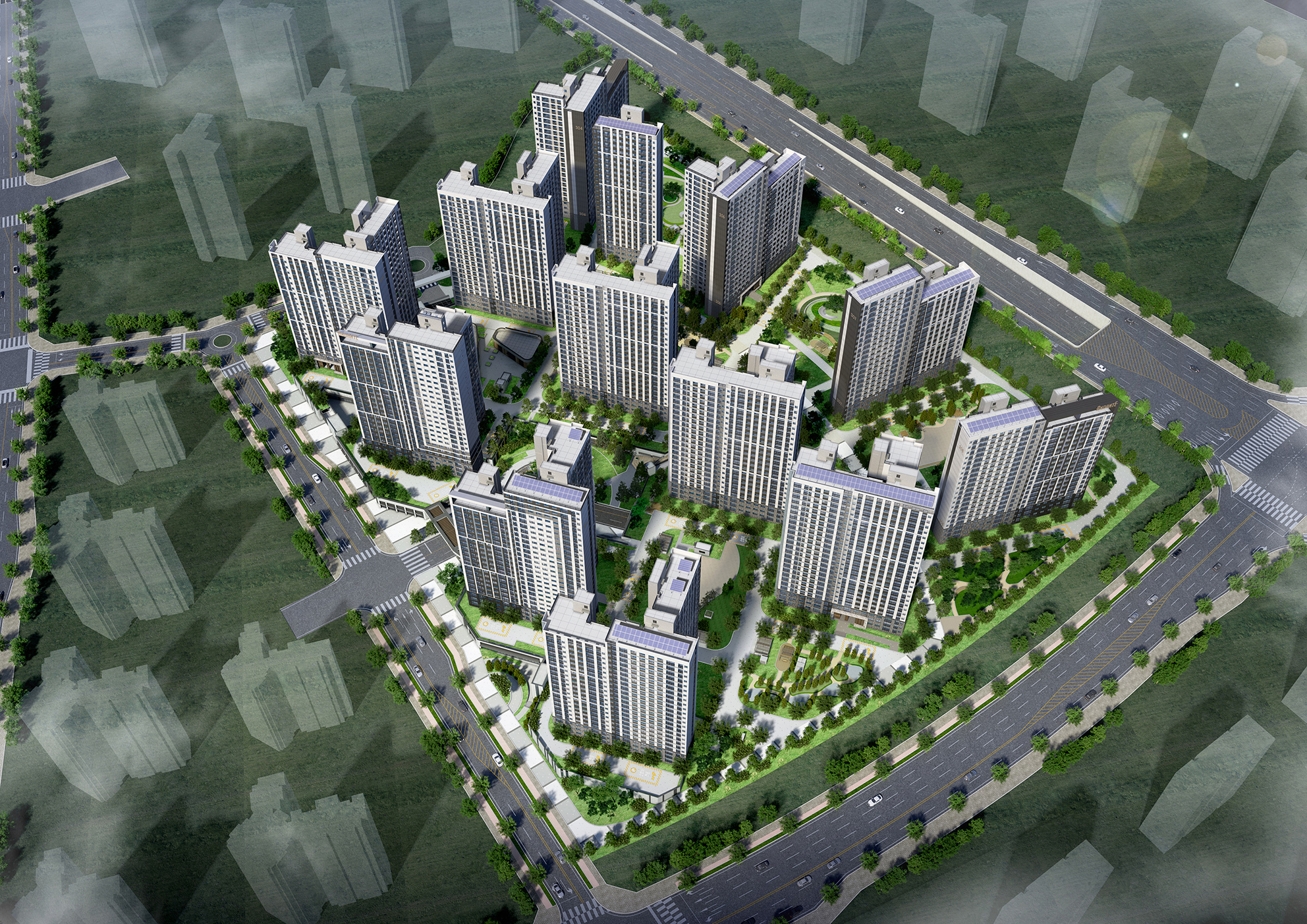 파주 운정3 A16 안단테 - 조감도