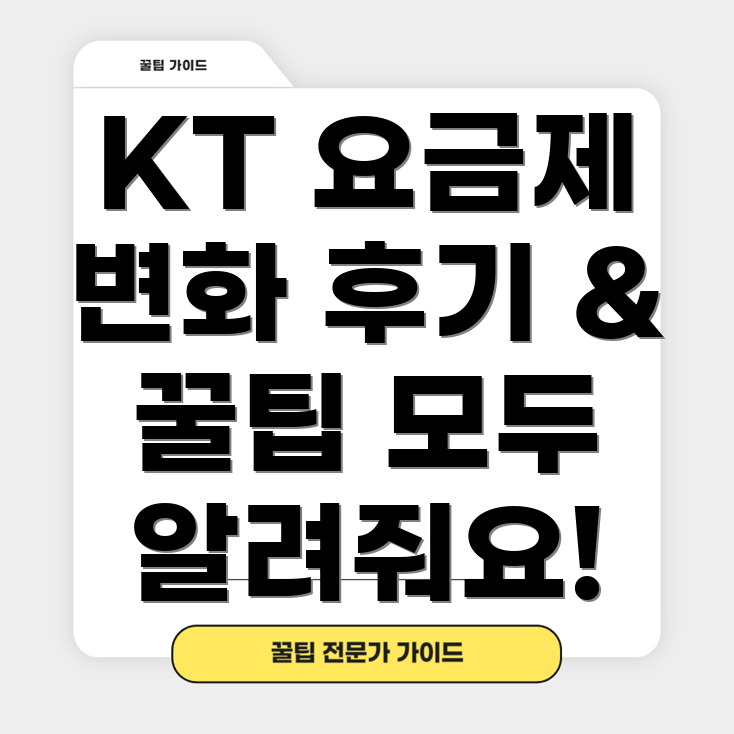 KT 알뜰폰 요금제 변경