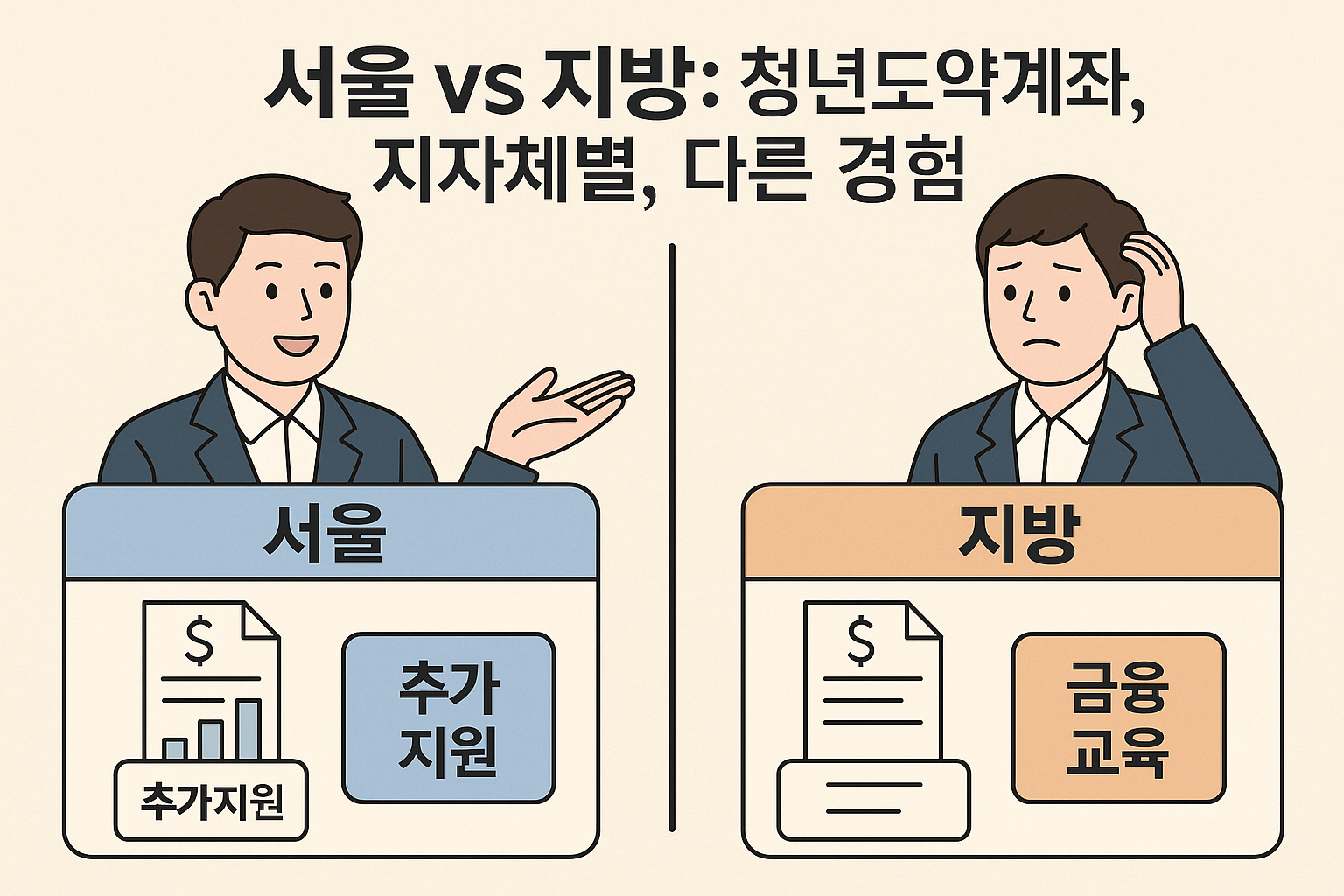 "서울 vs 지방: 청년도약계좌, 지자체별, 다른경험"에 대한 이미지입니다.