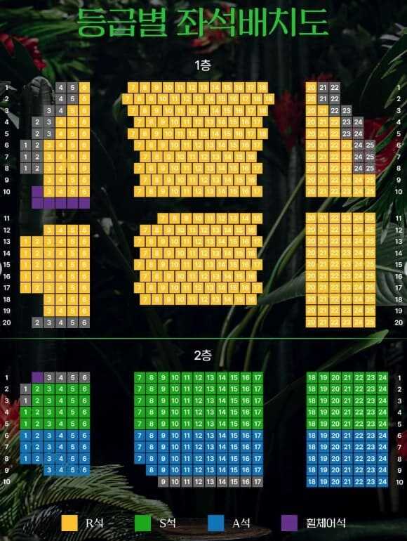 인터파크 유니플렉스 1관 1&amp;#44;2층 좌석배치도