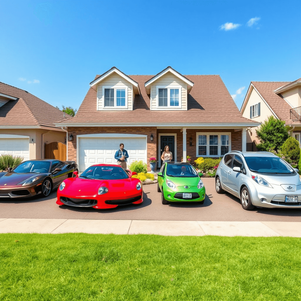 집에 차를 많이 보유한 꿈해몽