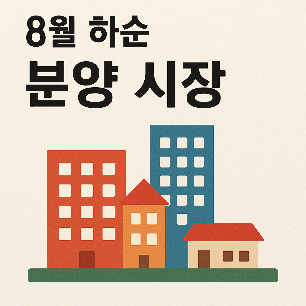 8월 하순 분양 시장 일정과 관심도 총정리 🏢
