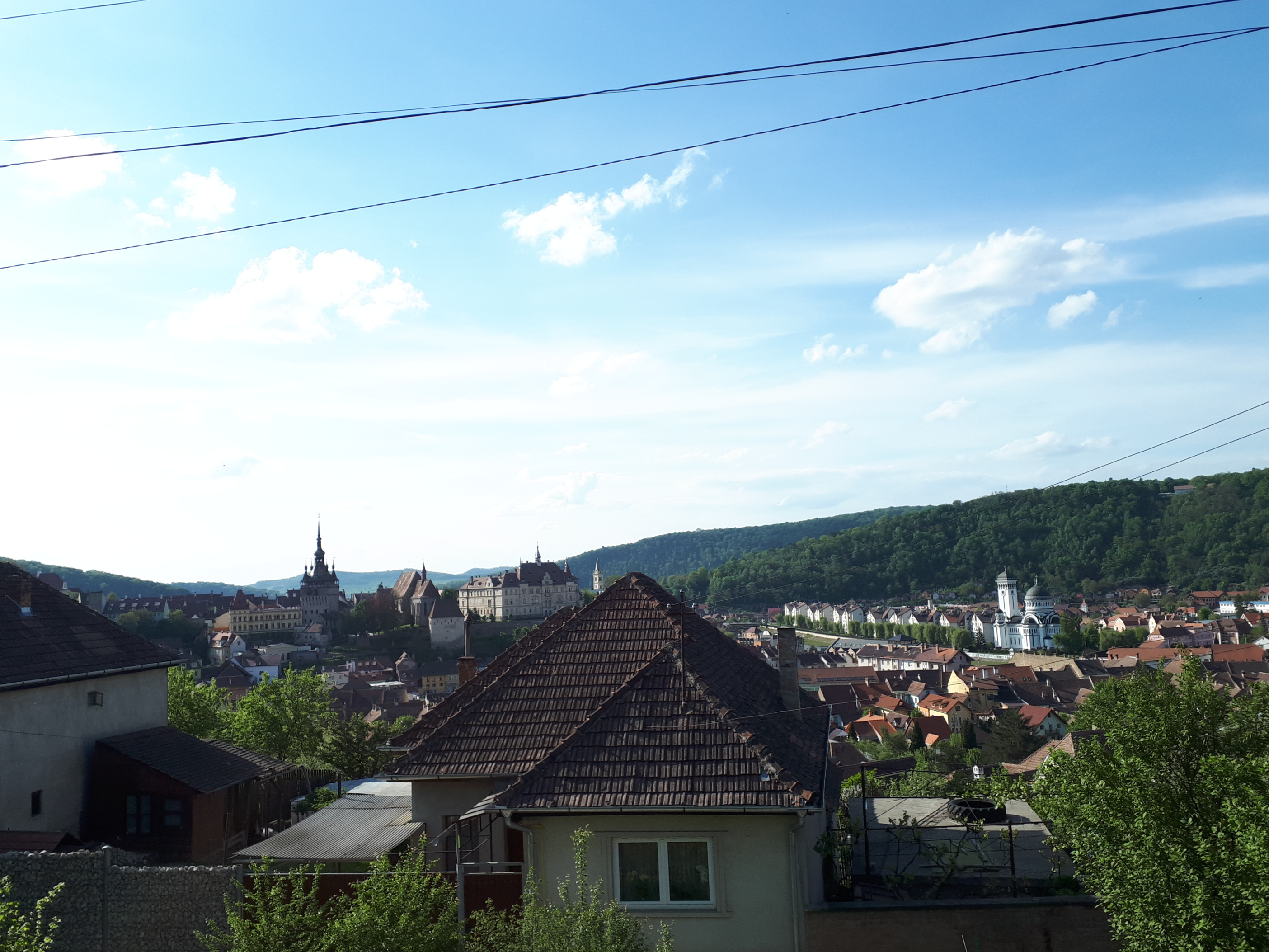 루마니아 시기쇼아라 마을에서 바라본 시계탑