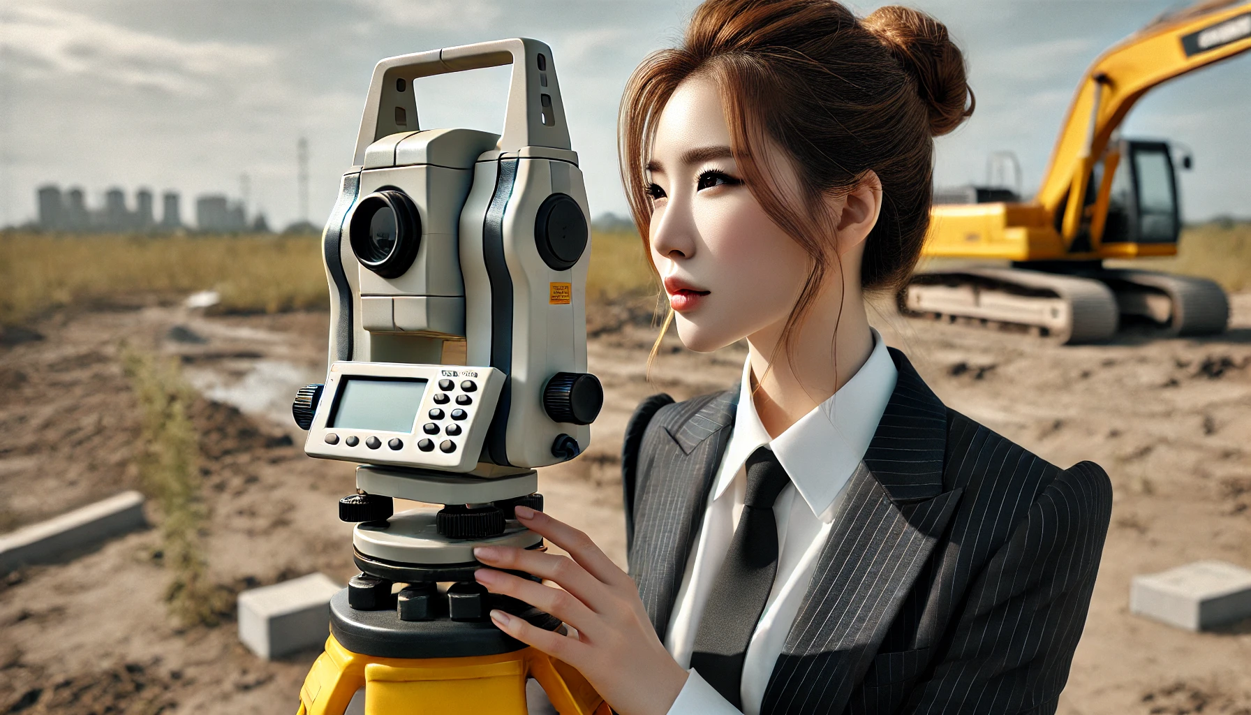 지적측량하는 이미지