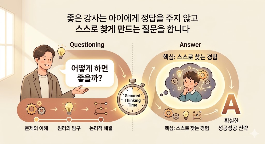 좋은 강사는 아이에게 정답을 주지 않고 스스로 찾게 만드는 질문을 합니다
