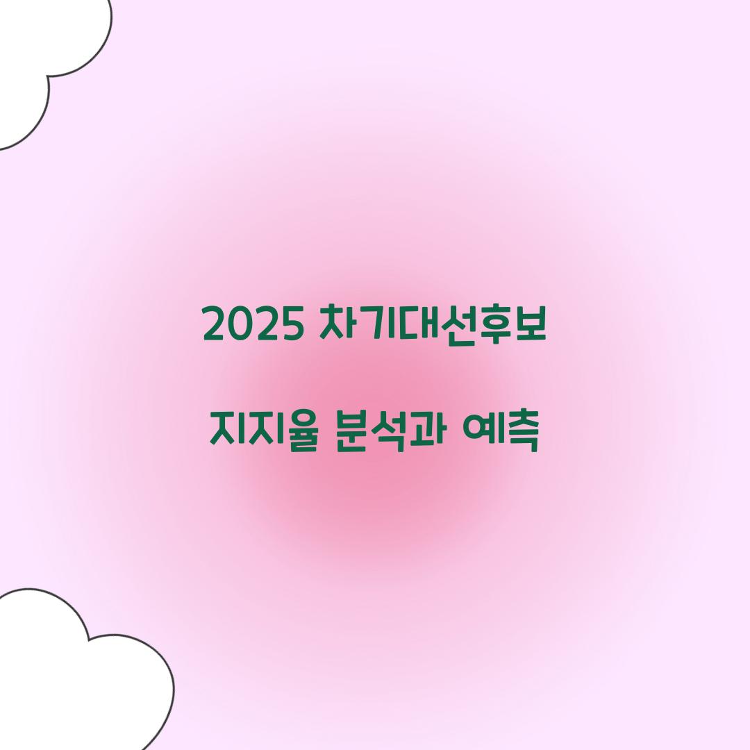 2025 차기대선후보