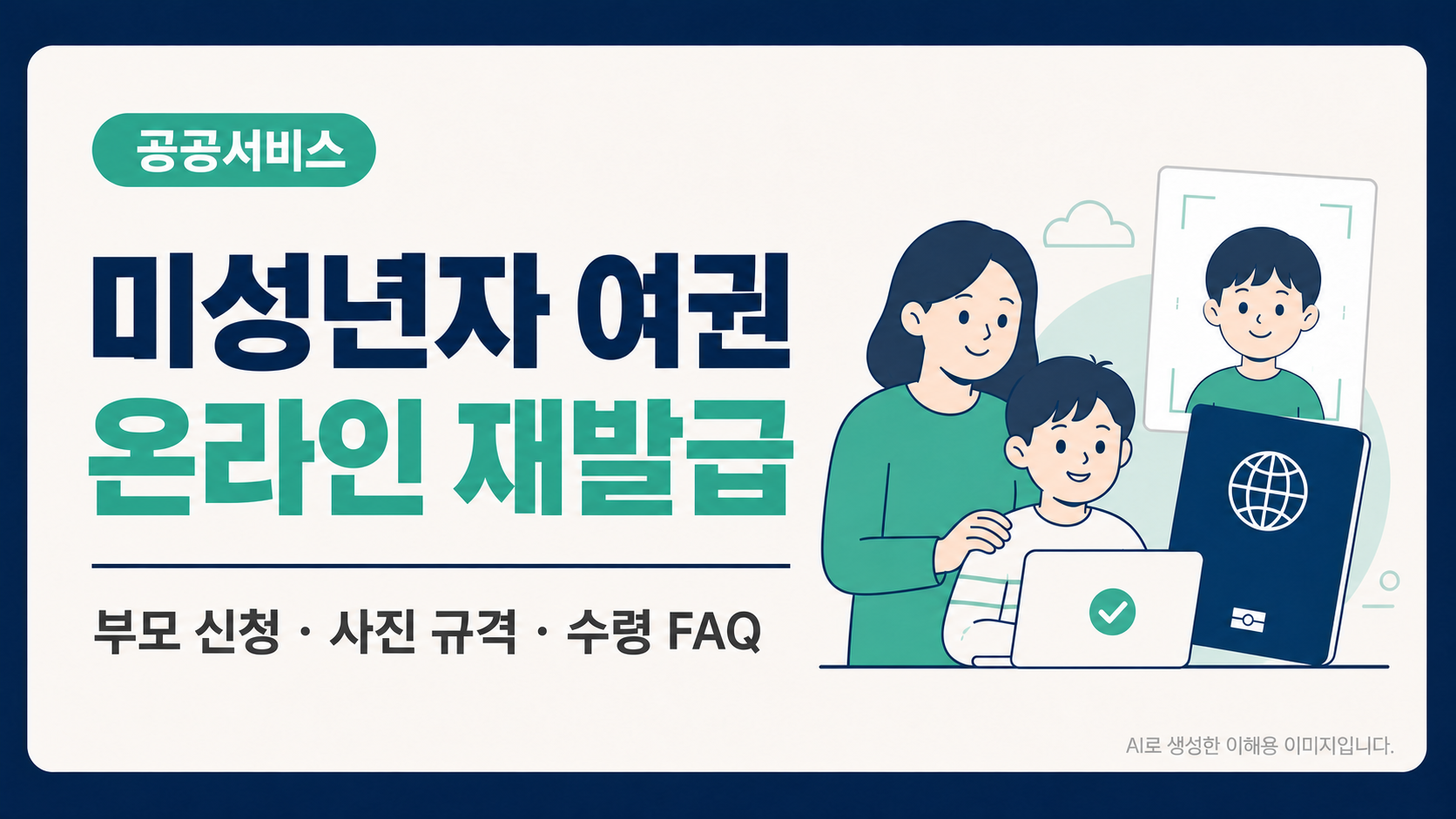 미성년자 여권 온라인 재발급 관련 글 미니 포스터
