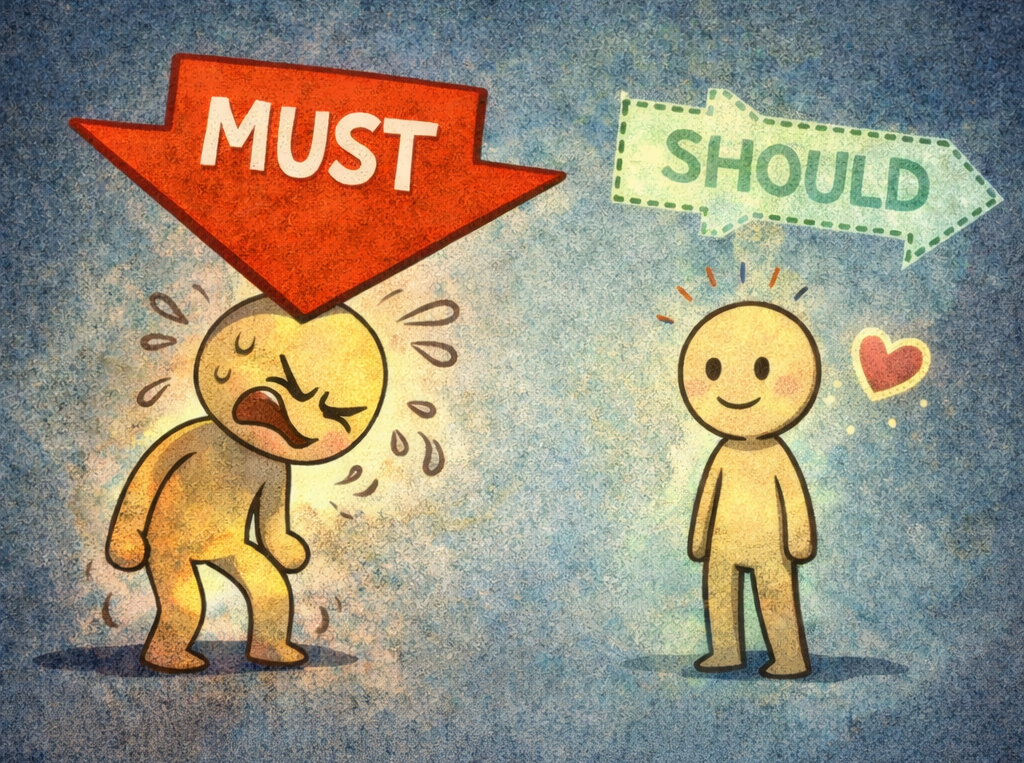 must should 서로 다른 느낌의 이미지로 암기 극대화하는 그림