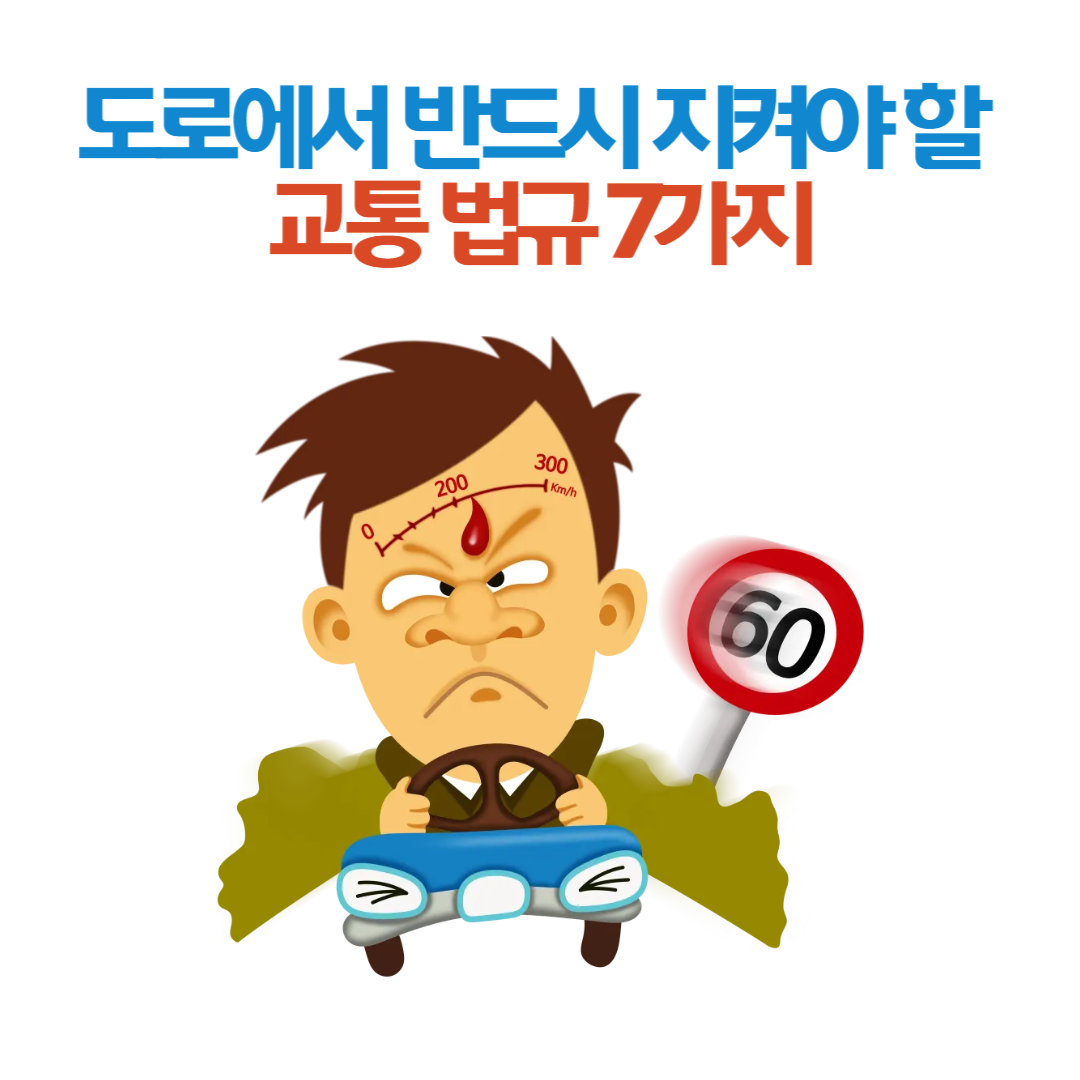 도로에서 반드시 지켜야 할 교통 법규 7가지