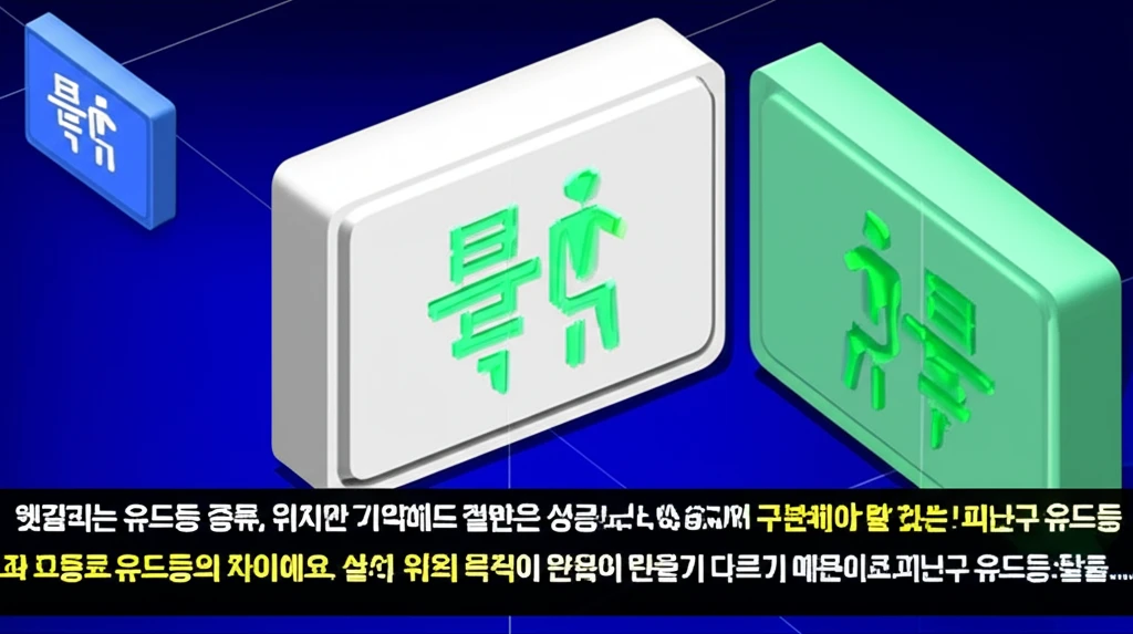 유도등 설치 높이와 장소별 규격 및 ..