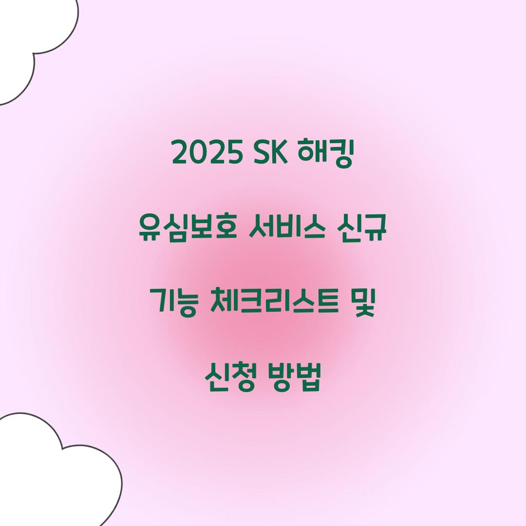 2025 SK 해킹 유심보호 서비스 신규 기능