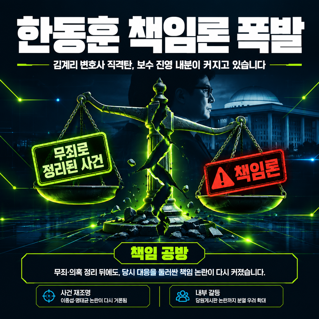 한동훈 책임론 폭발