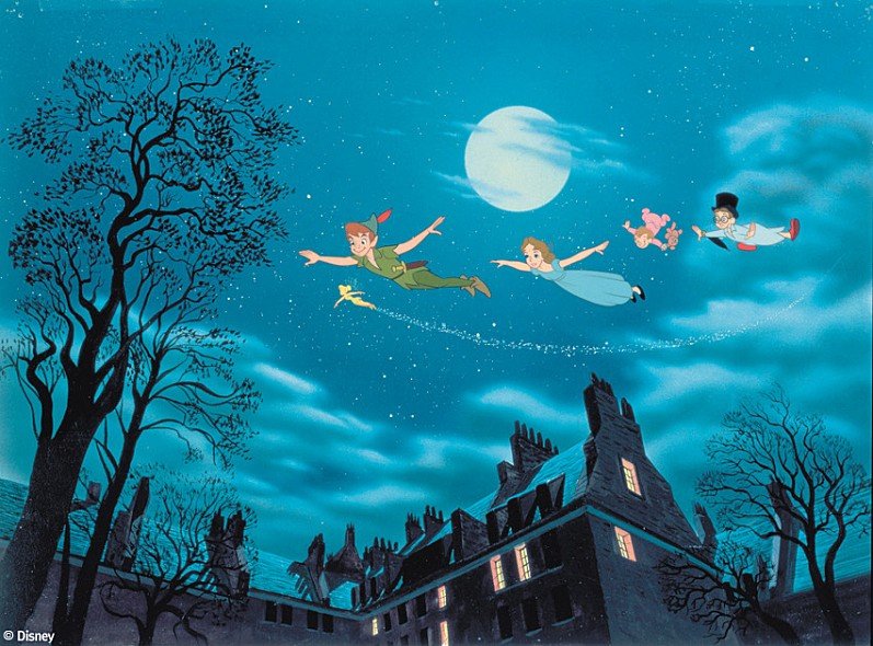 디즈니 애니메이션 피터팬의 한 장면