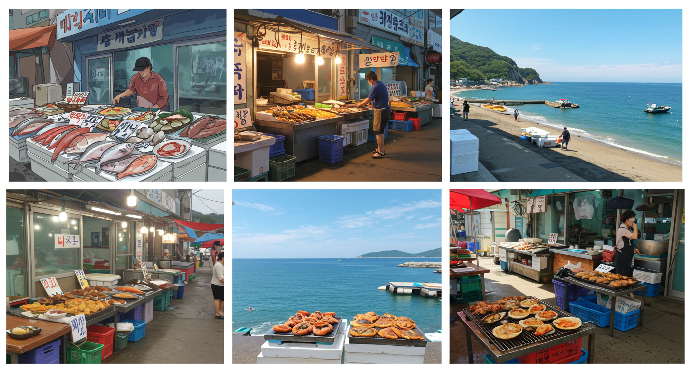 부산 여름 제철 해산물 시장 투어