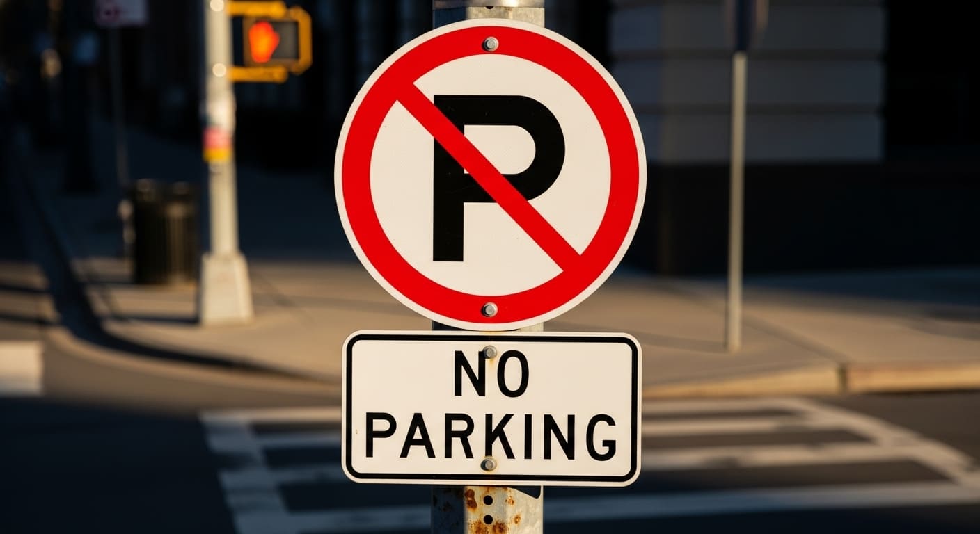 불법 주정차 차량 단속 현장 모습