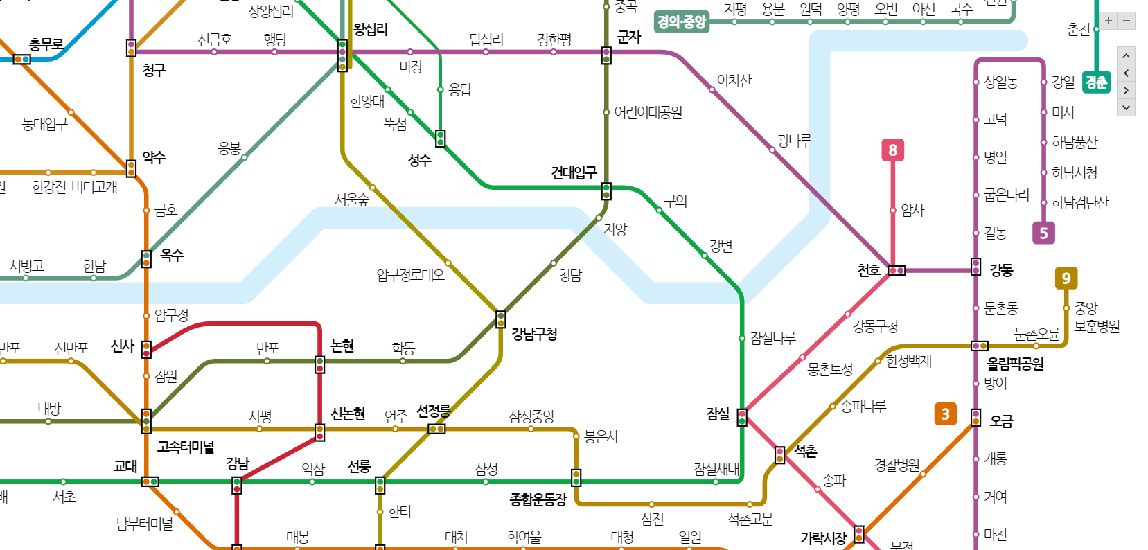서울 지하철 노선도 크게보기
