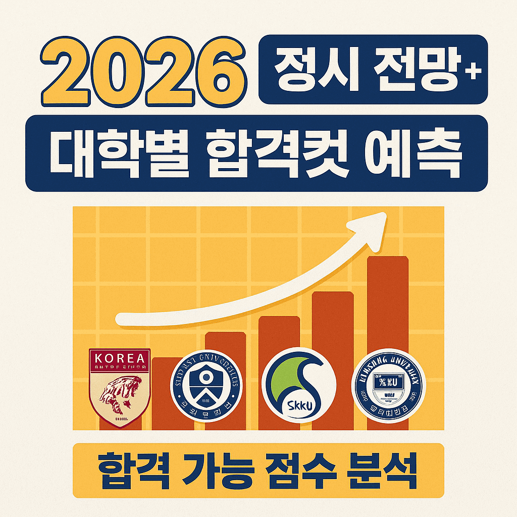 2026 정시 전망 + 대학별 합격컷 예측