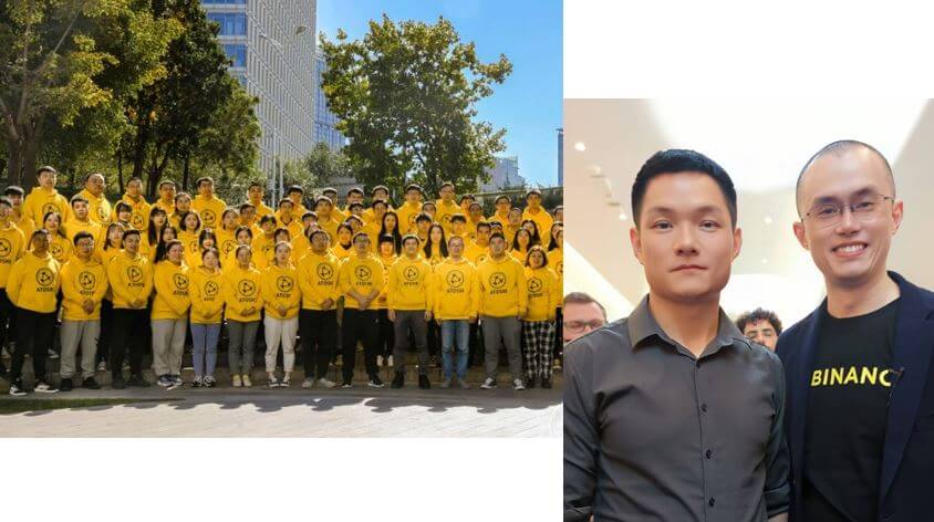 아토시 팀사진(왼쪽)과 WITH바이낸스 CEO(오른쪽)-이미지