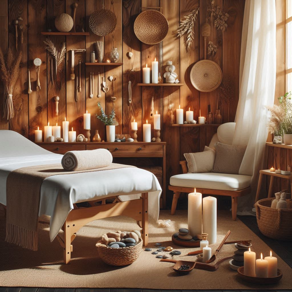 피부,체형관리 샵 배경