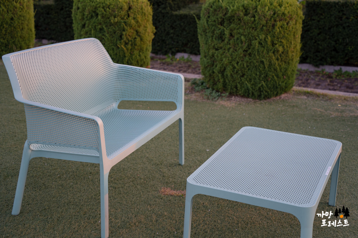 춘천 산토리니 카페 야외석