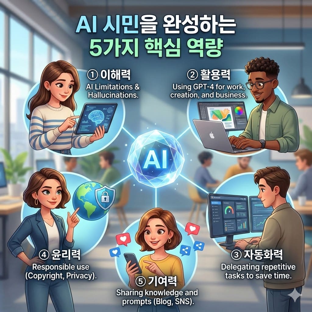 AI 시민을 완성하는 5가지 핵심 역량