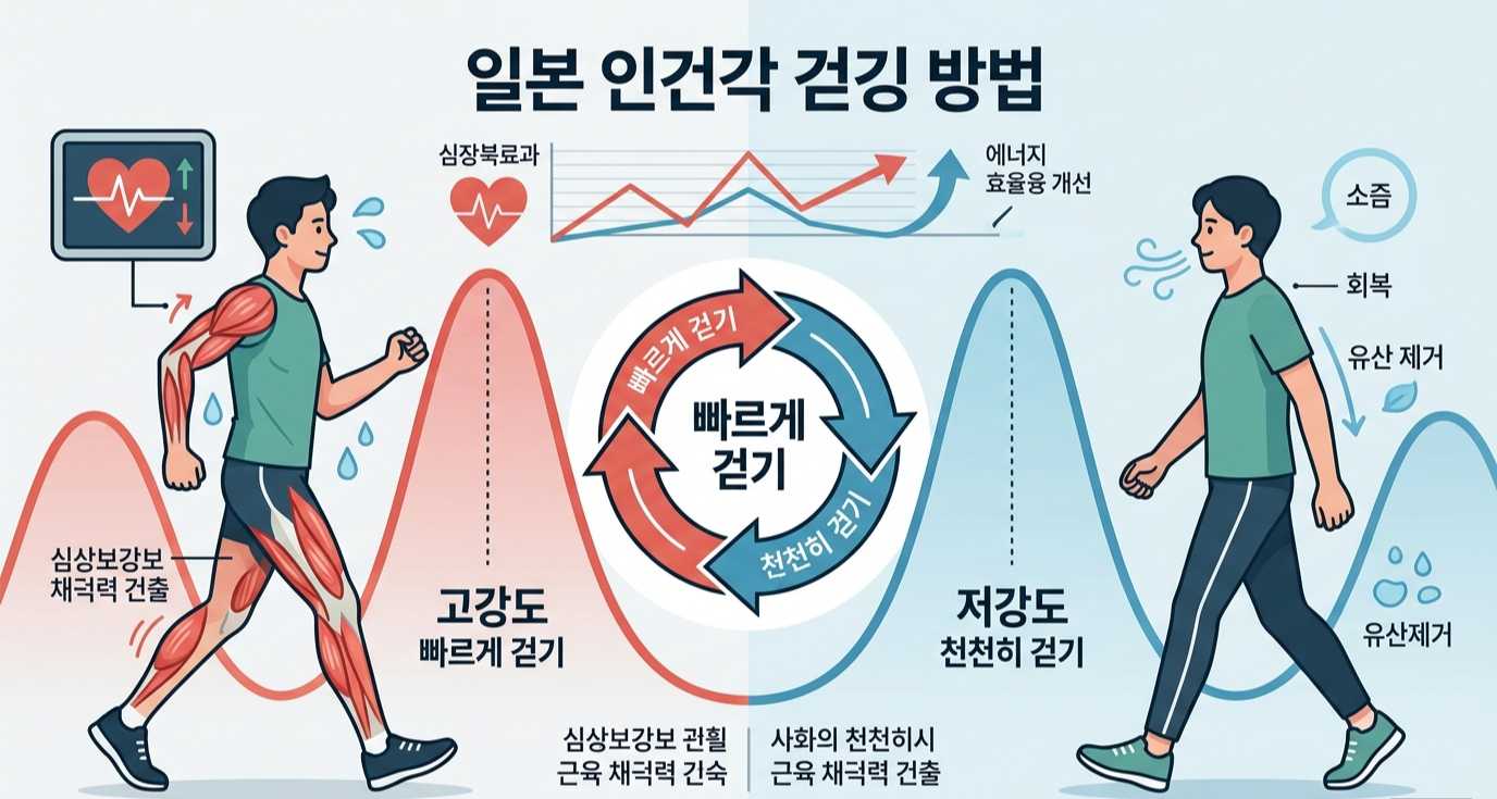 인터벌 걷기의 운동 원리