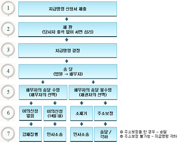 지급명령 결정 과정