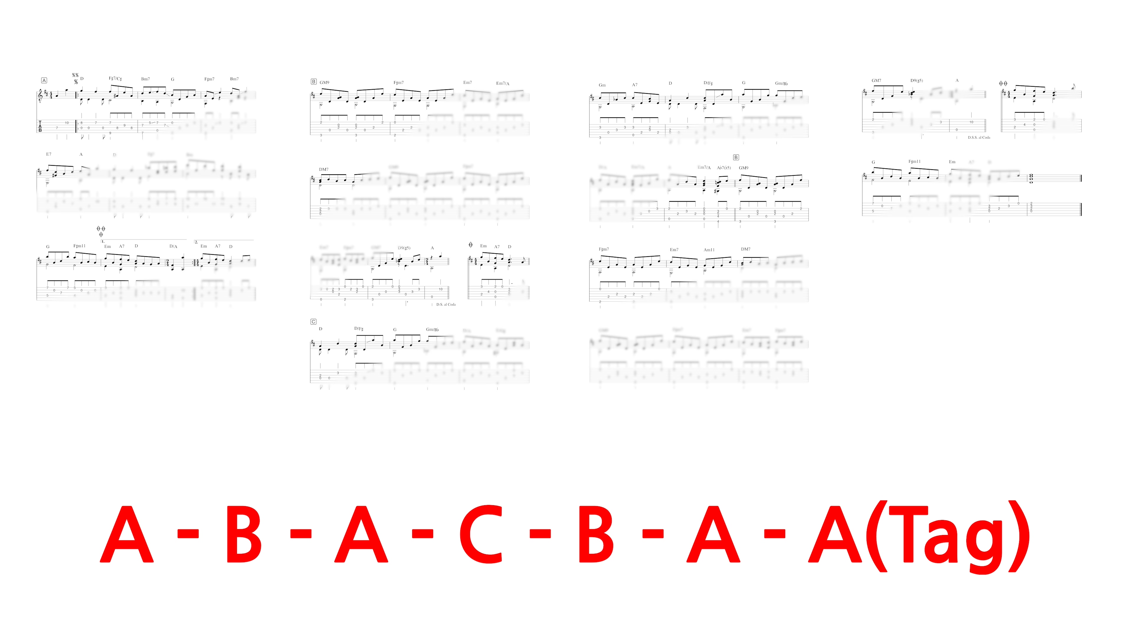 wind song-윈드송-핑거스타일-코타로오시오-악보-타브
