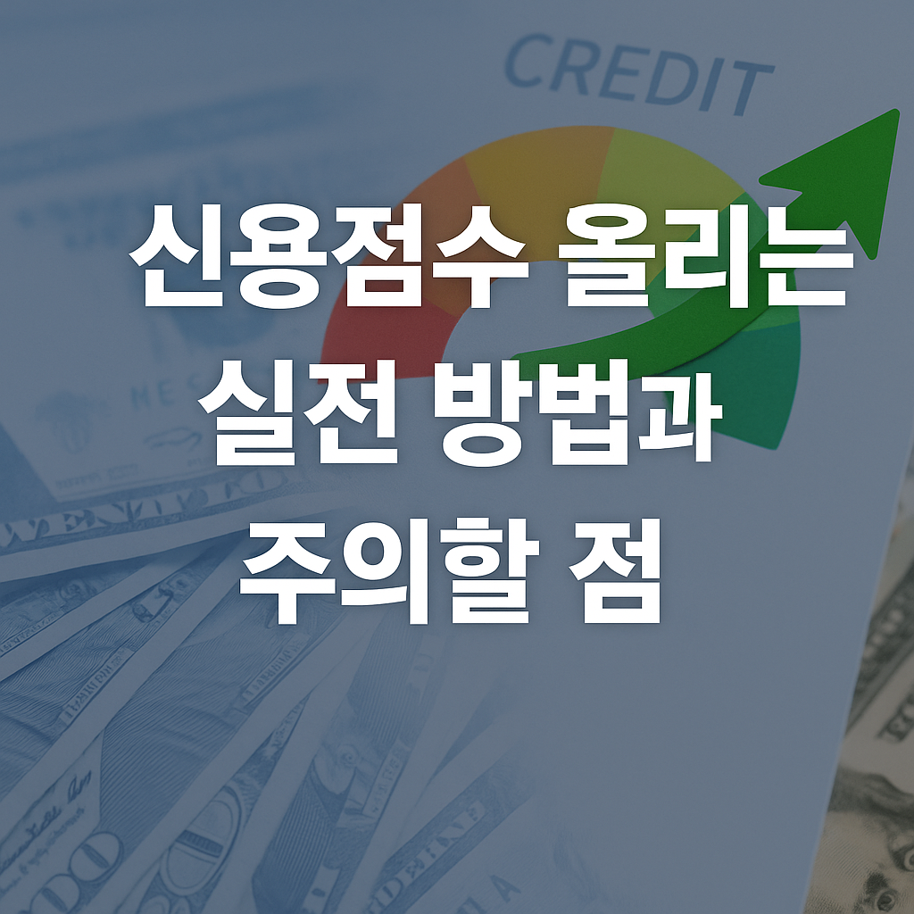신용점수 올리는 실전 방법과 주의할 점 글귀 이미지