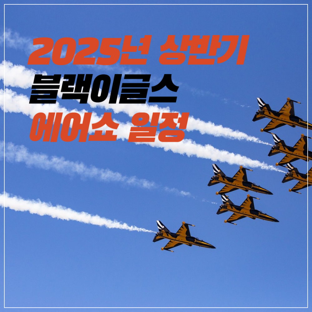 2025년 상반기 블랙이글스 에어쇼 일정 썸네일