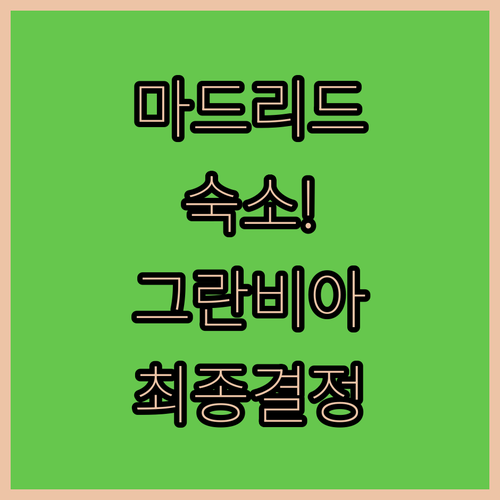 마드리드 여행 숙소 선택 가이드 그란..
