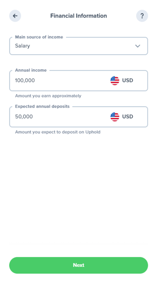 개인 금융 정보 입력